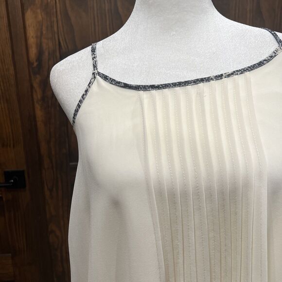 Ya Los Angeles Dress Small Peated White Snake Animal Print Safari‎ Boho - Picture 3 of 14